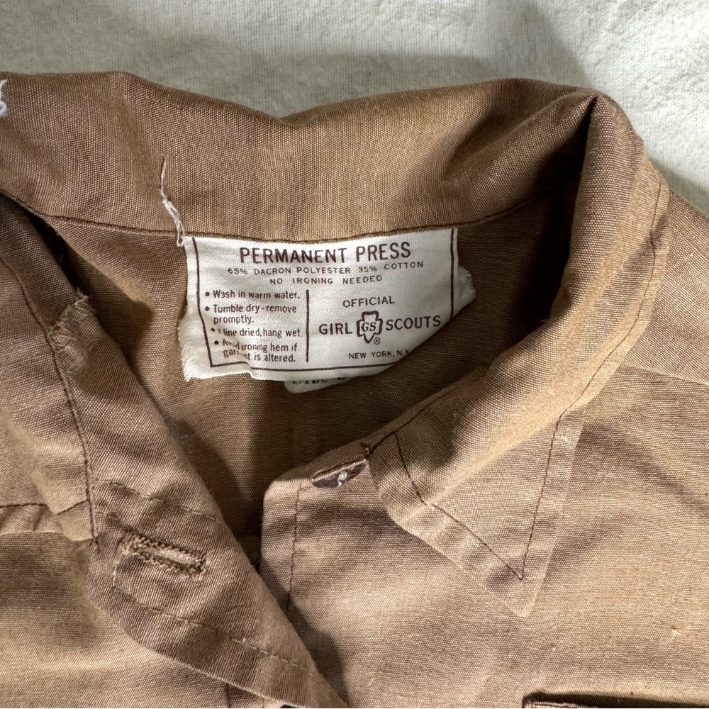 Girl‎ Scout Set Of 2 Uniform Dresses Green & Brown Size 10 8 Permanent Press Tag - Picture 9 of 17